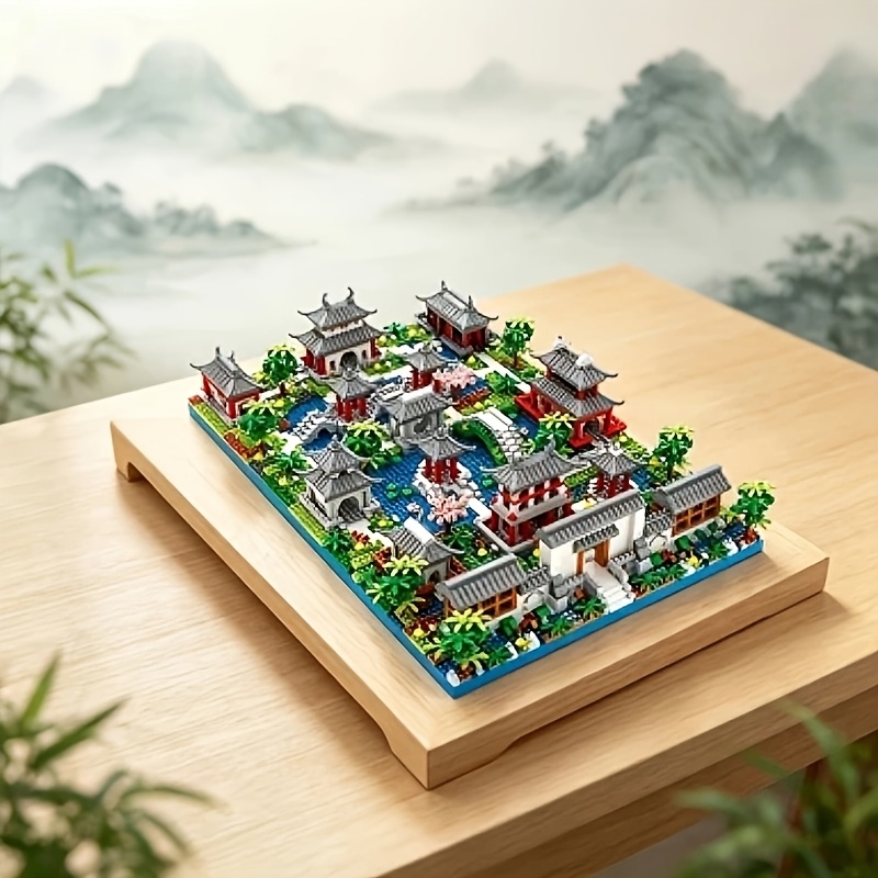 Chinese-style Garden Micro-particle Building Blocks